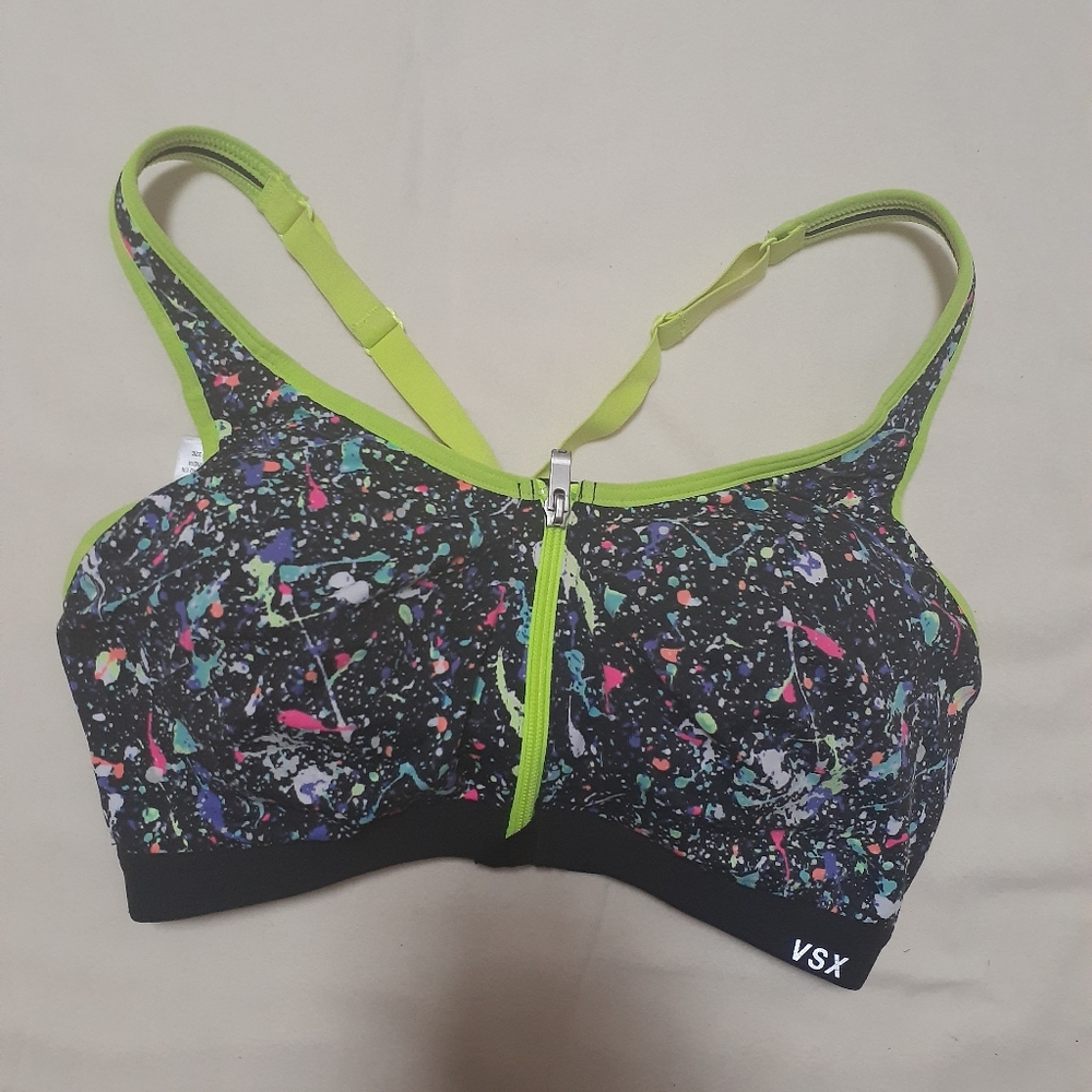 Lime green sports bra